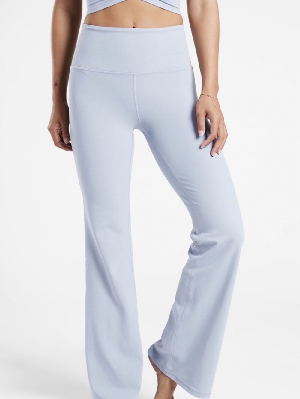 Athleta Soft Blue Boot-Cut Yoga Pants